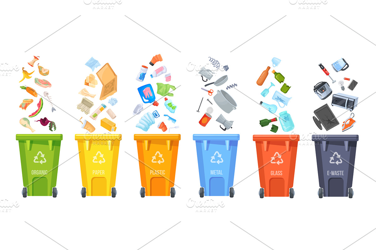 Waste segregation. Trash sorting, an Illustration by Stock-Smart-Start