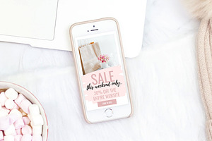 Instagram Stories For Canva Blush