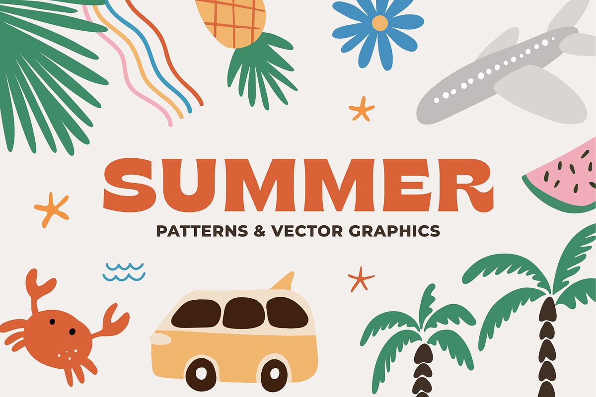 SUMMER patterns & graphics, a Pattern Graphic by Marie Smth
