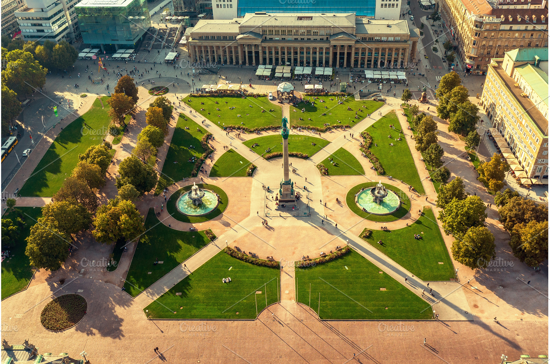 Schlossplatz in Stuttgart, Germany, an Architecture Photo by Nature and travel