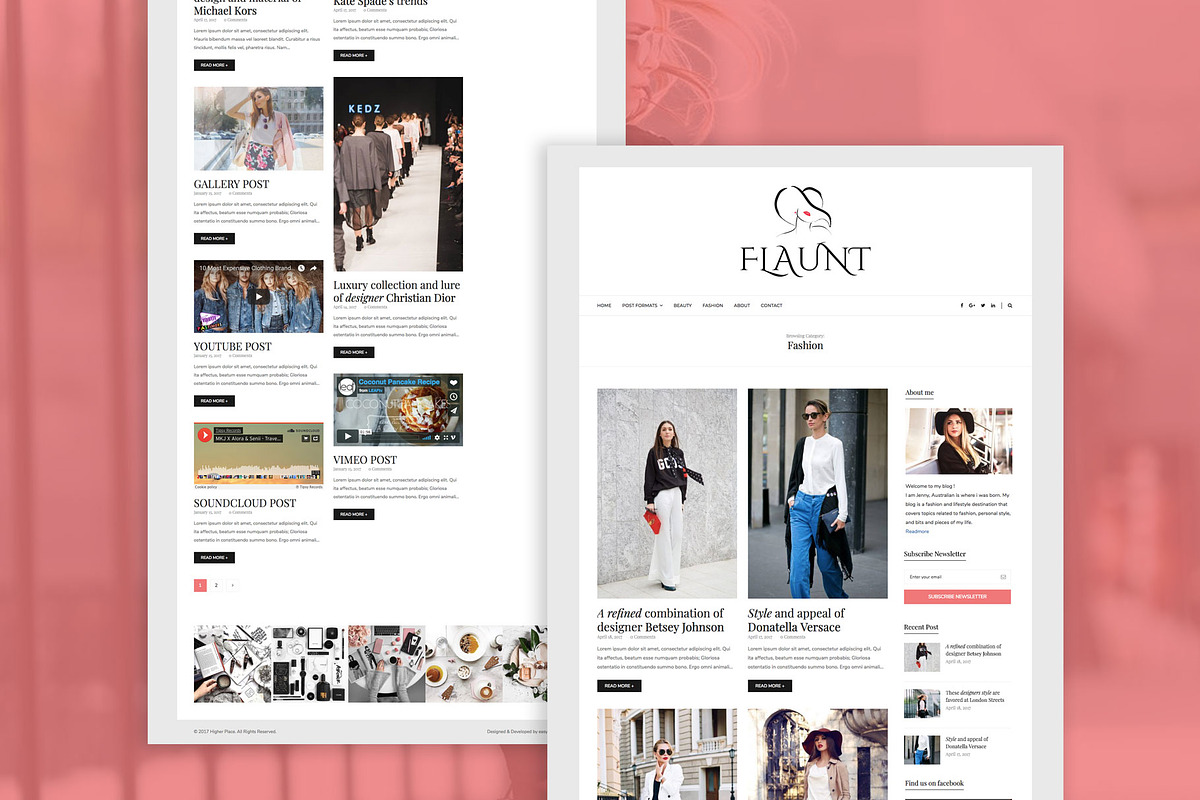 Flaunt -Fashion Blog WordPress Theme, a WordPress Template by EasyBlog Themes (Photo 4 of 4)