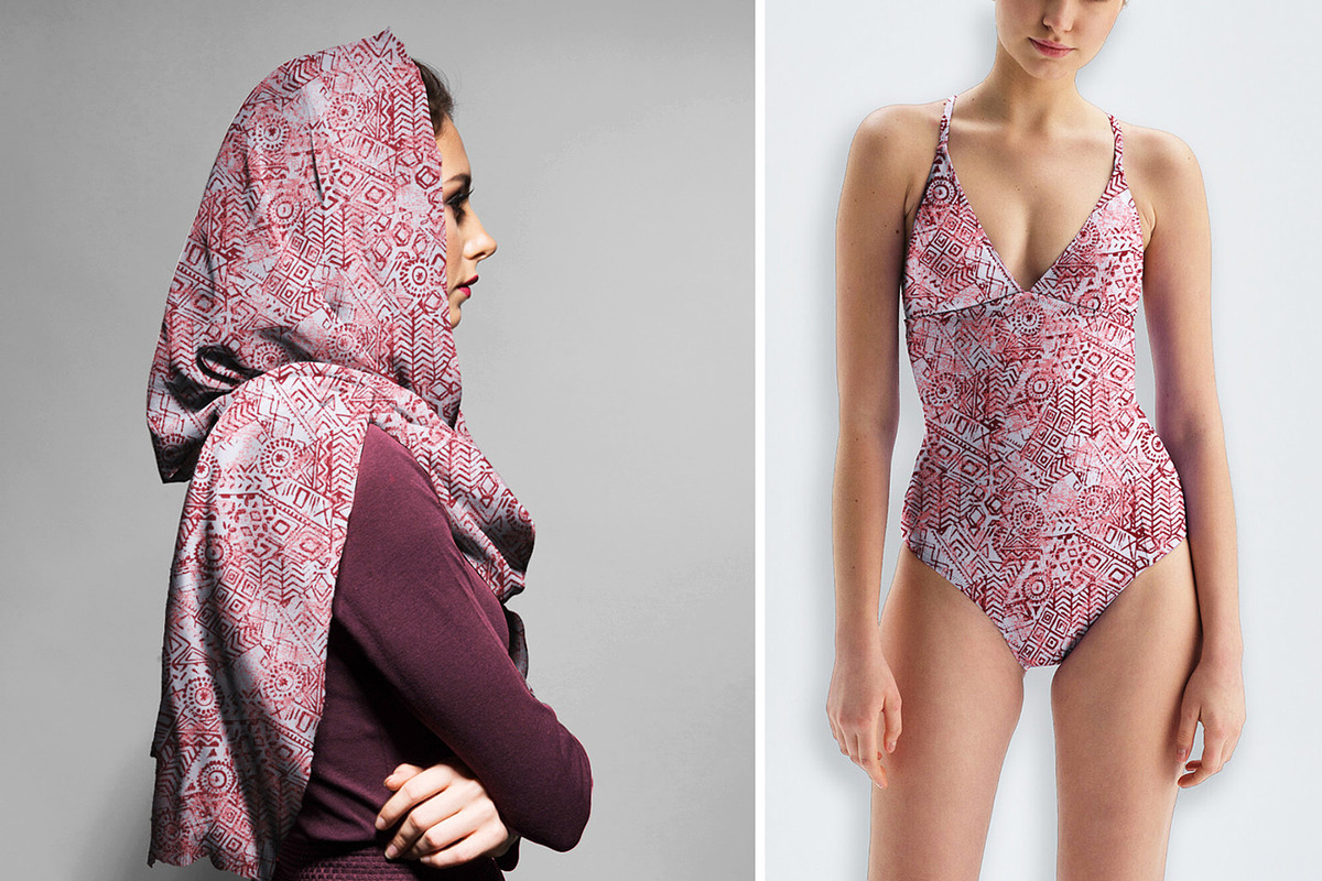 Pink Tribal Geometric Seamless Print, a Pattern Graphic by Gullenda (Photo 5 of 6)