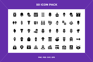 Ice cream shop icons, an Icon by Wencory