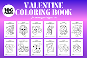 Valentine's Day Coloring Book, a Print Template by Art's and patterns (Thumbnail 1 of 9)