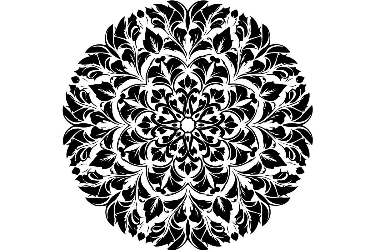 Intricate Black Mandala Circle, a Decorative Illustration by Designer_Momina (Photo 10 of 20)