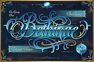 Bethinae, a Blackletter Font by Burntilldead