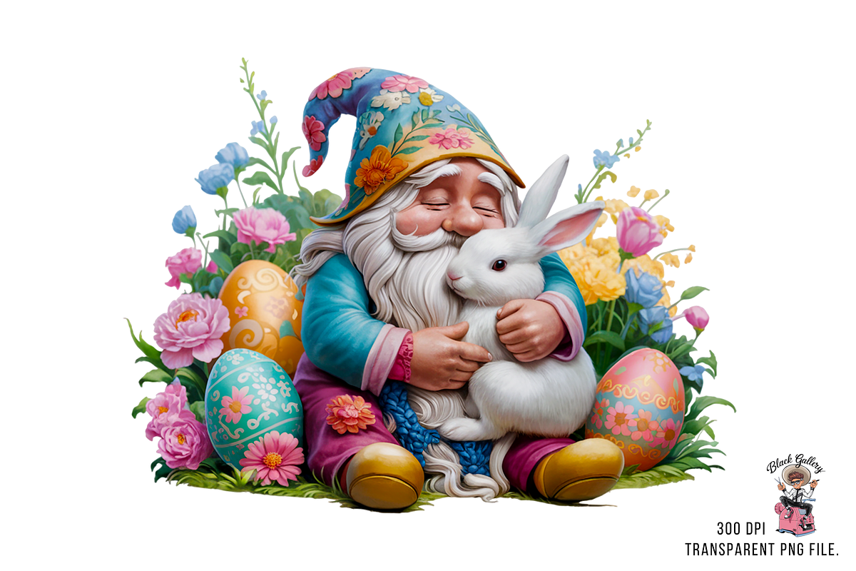 Easter Gnome Clipart PNG Bundle, an Illustration by Clipart Bloom (Photo 10 of 18)