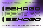 BEXAGO - Futuristic Techno Font, a Sans Serif Font by Enxyclo Studio (Thumbnail 1 of 10)
