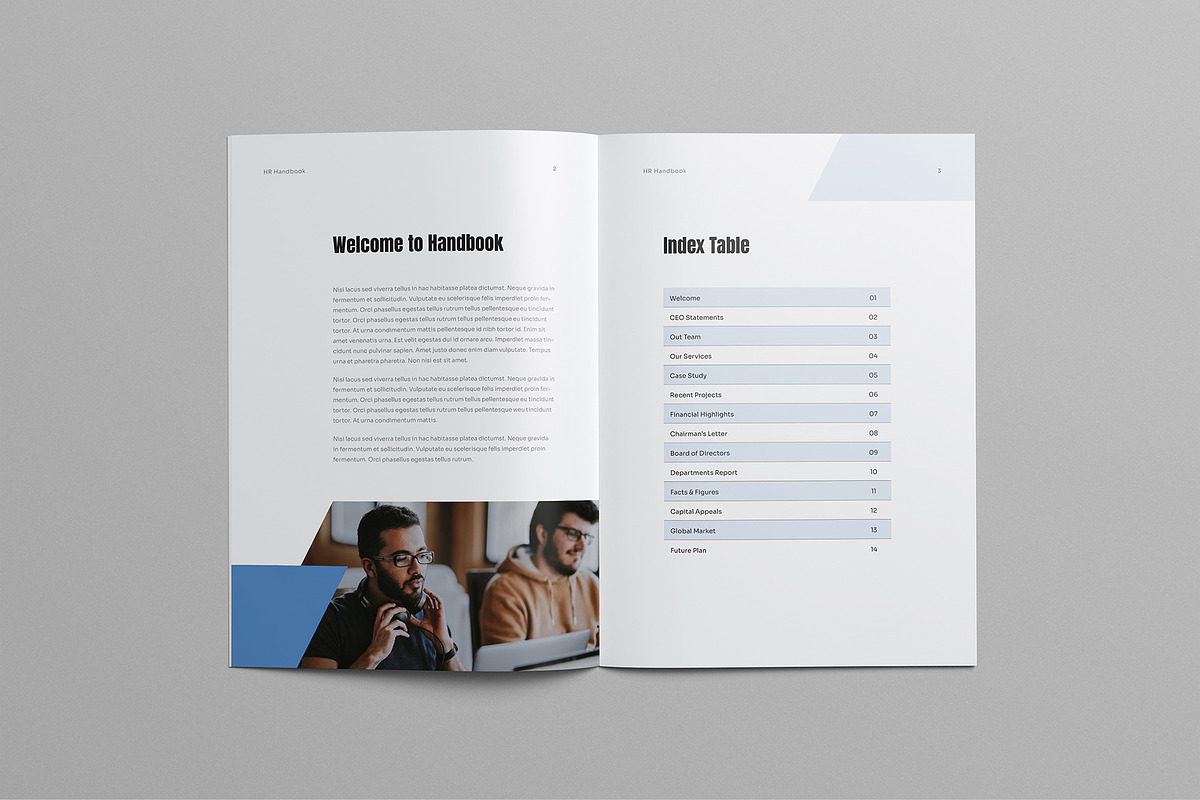 HR Employee Handbook Template, a Brochure Template by HiveArts (Photo 2 of 9)