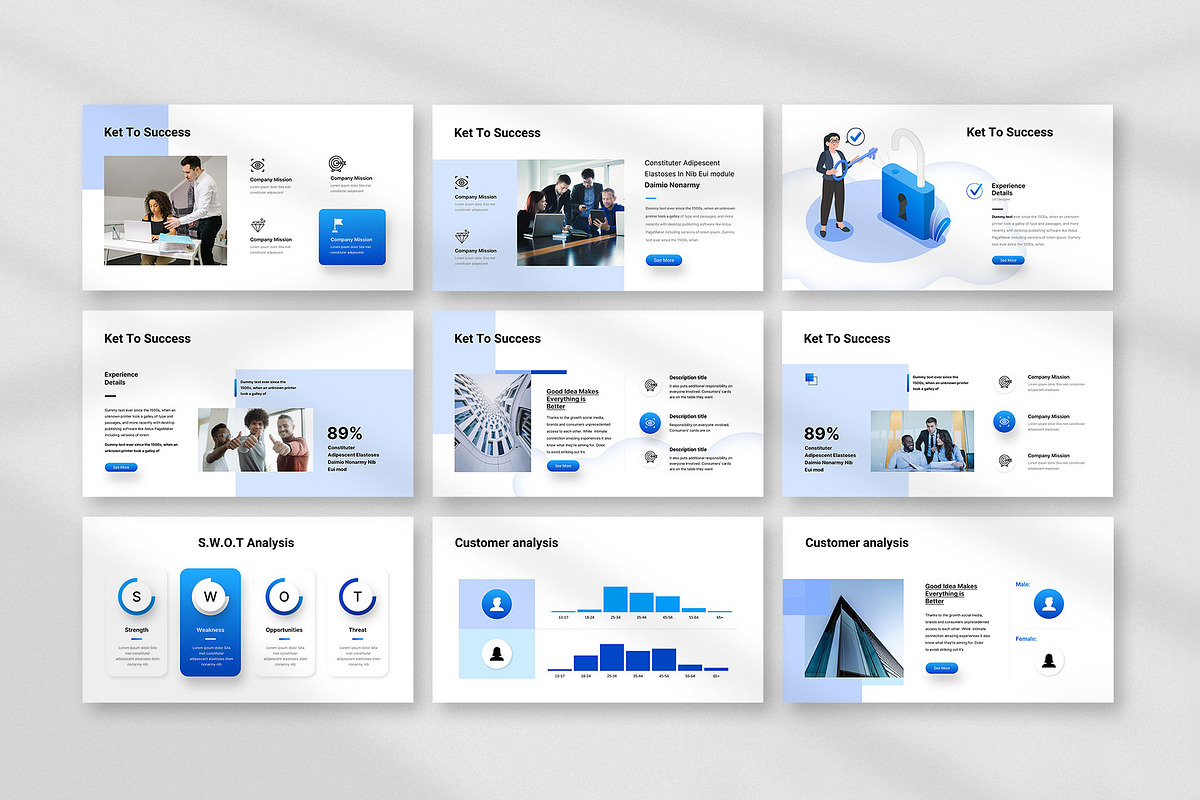 Multipurpose Business Presentation, a Presentation Template by KreateTribe (Photo 4 of 5)