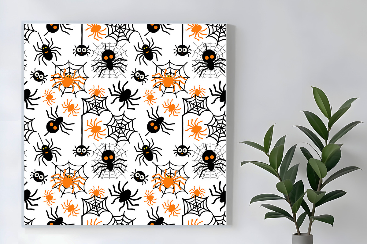 Halloween Spiders and Webs Seamless, a Pattern Graphic by Sharon Schwalbe (Photo 3 of 4)