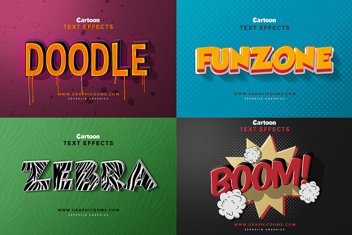 Cartoon Text Effects, a Brushes & More by Graphicdome (Photo 3 of 5)