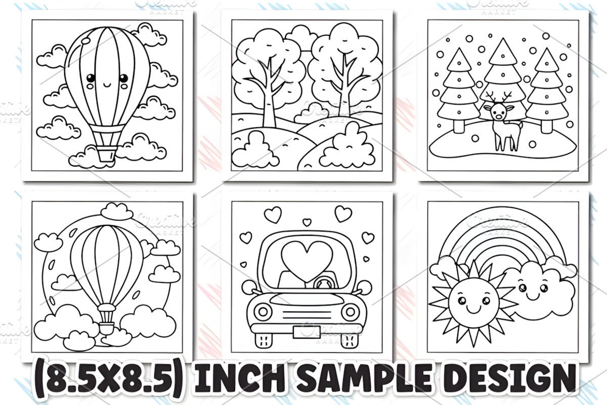 Cute Weather Coloring Book for Kids, a Decorative Illustration by Design Station (Photo 5 of 7)