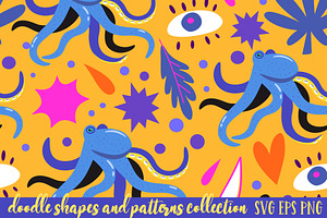 Doodle Bright Shapes And Patterns.