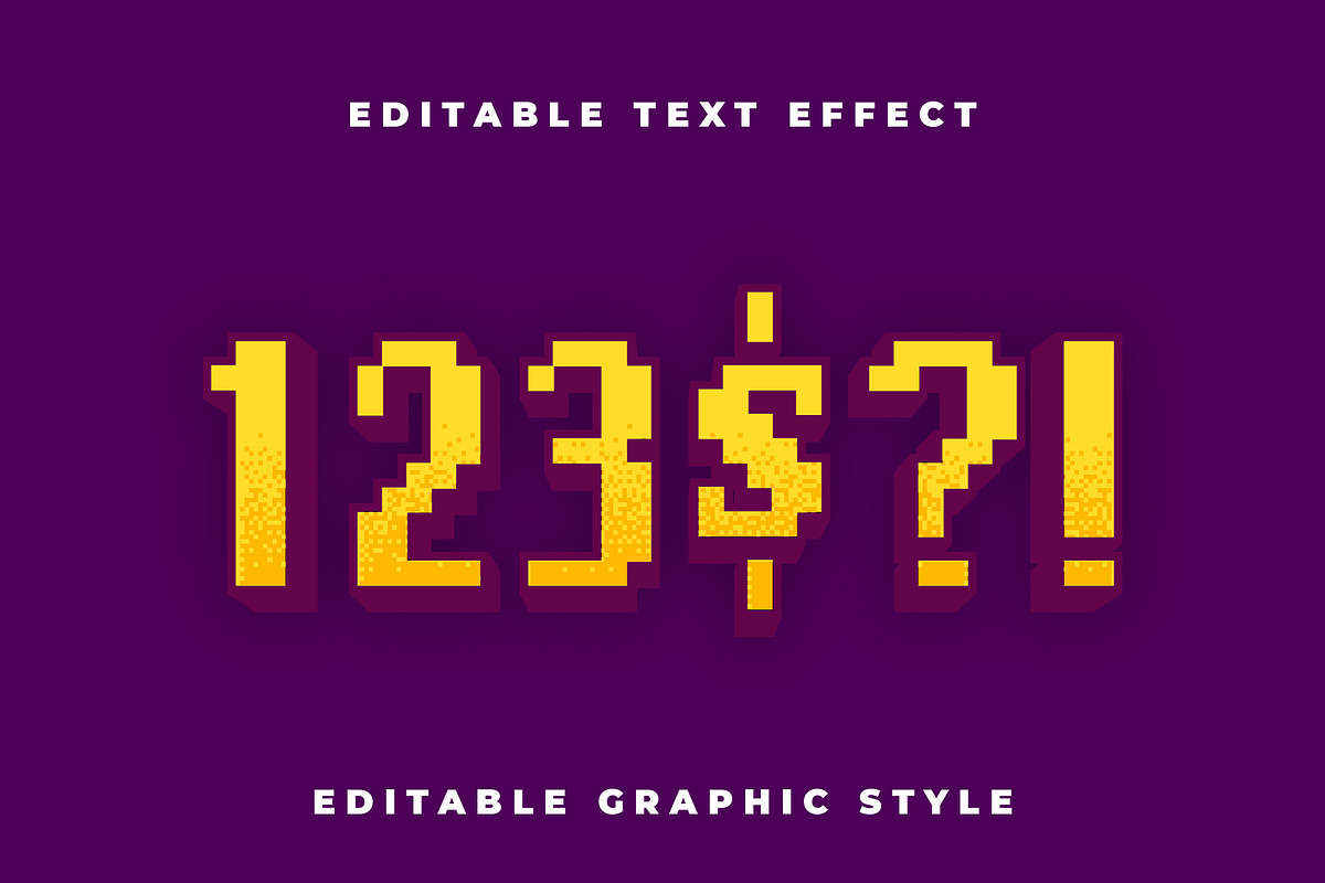 Retro Pixel Halftone Text Effect preview 2