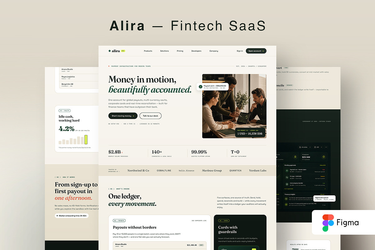 Fintech SaaS Landing Page Template, an UI Kit Template by Pitchlook.Studio (Photo 3 of 3)