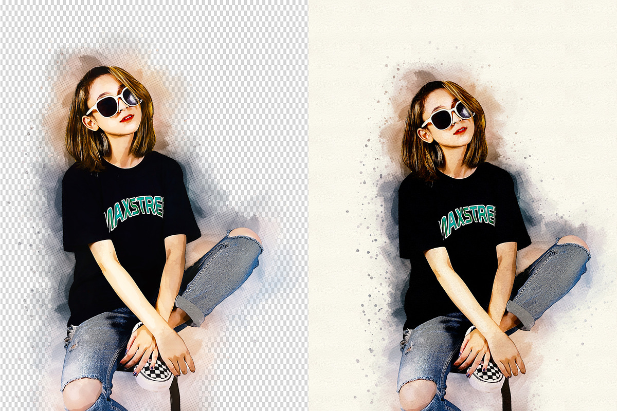 Watercolor Halftone Double Exposure, an Action Add-On by MRI STUDIO (Photo 6 of 23)