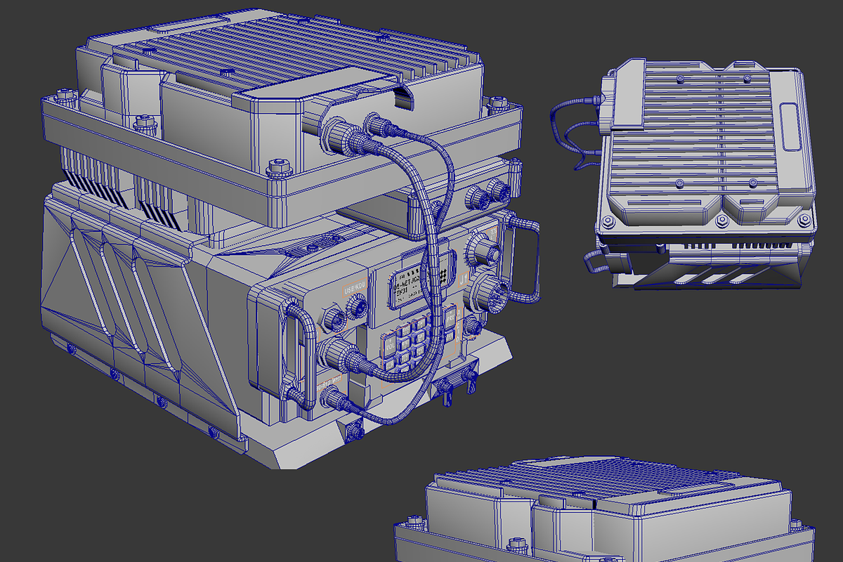 Army Radio Transceiver, an Object 3D Model by AndrewWhite (Photo 19 of 19)