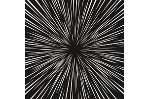 Abstract Space Warp Effect on Black, an Illustration by in8finity