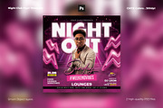 Night Club Flyer, a Flyer Template by iDoodle Studio (Thumbnail 1 of 4)