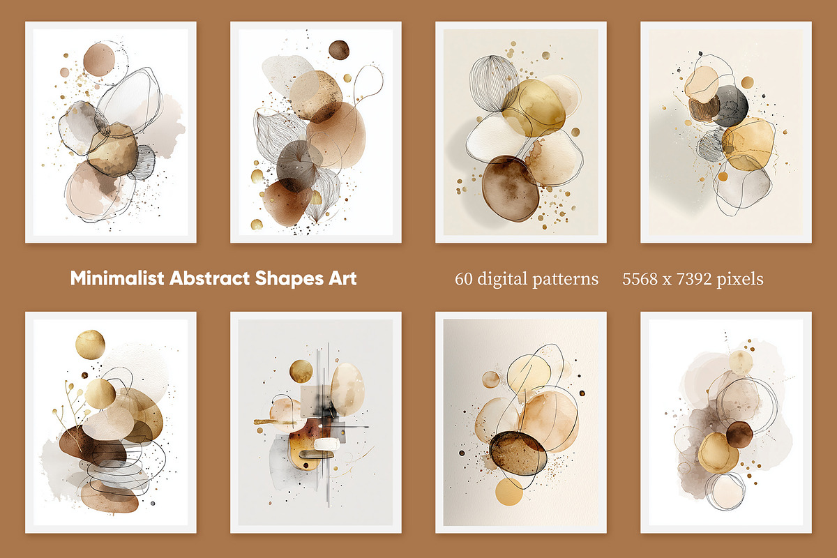 Minimalist Abstract Shapes Art, a Decorative Illustration by Housui Patterns (Photo 7 of 17)