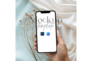 Elegant Fabric Mobile Mockup, a Mockup by MockupWizard