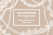 Lace Brushes for Illustrator, a Brush Add-On by Sveta Aho (Thumbnail 1 of 3)