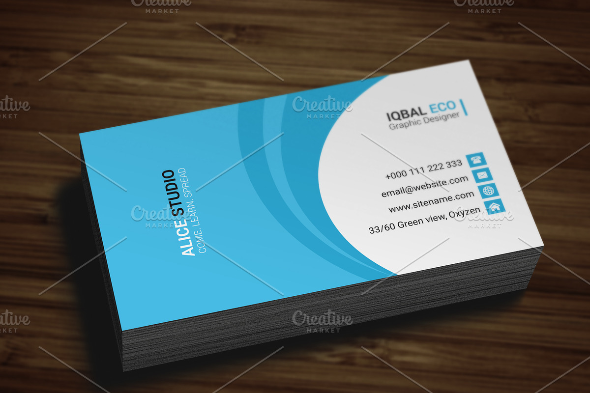 Corporate Business Card Template, a Business Card Template by Alice_s (Photo 3 of 8)