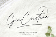 Gia Cristine -Elegant Signature Font, a Script Font by Alpaprana (Thumbnail 1 of 9)