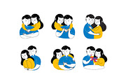 Couple Valentine's Day Icon Set, an Icon by MEDZ (Thumbnail 3 of 5)