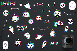 Chromatic Halloween Clipart