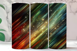 Green & Rose Gold Glitter Tumbler, a Background Photo by LamanAzalea