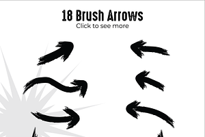 Hand-Drawn Brush Arrows