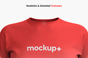 Realistic Women T-Shirt Mockup, a Shirt Mockup by Mockup+ (Thumbnail 3 of 5)