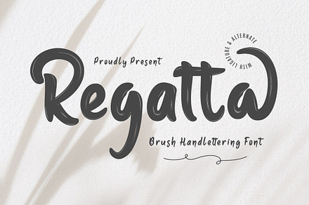 Regatta - Brush Handwritten Font, a Handwritten Font by productype1