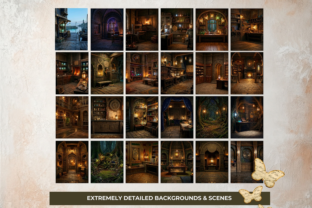 The Lantern Guild Backdrops, a Background Graphic by ThatsDesignArt (Photo 4 of 13)