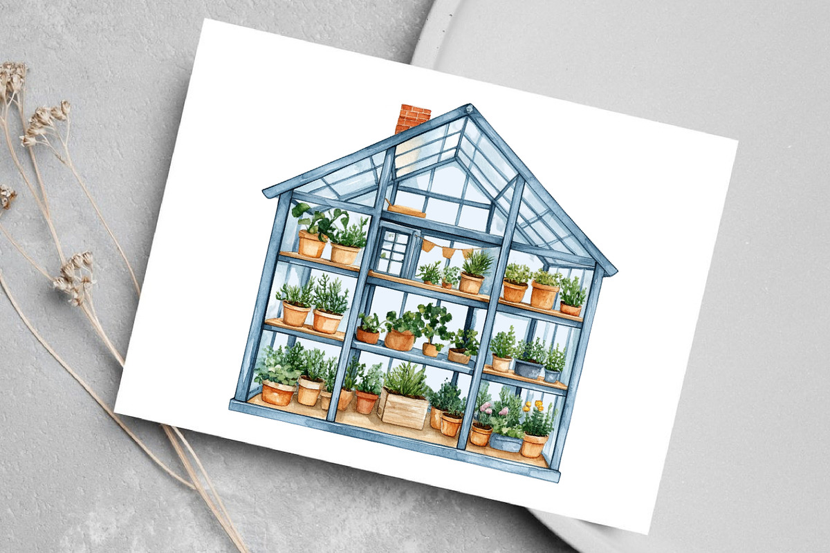 Watercolor Gardening Day Clipart, an Illustration by Canvas Craft (Photo 5 of 7)