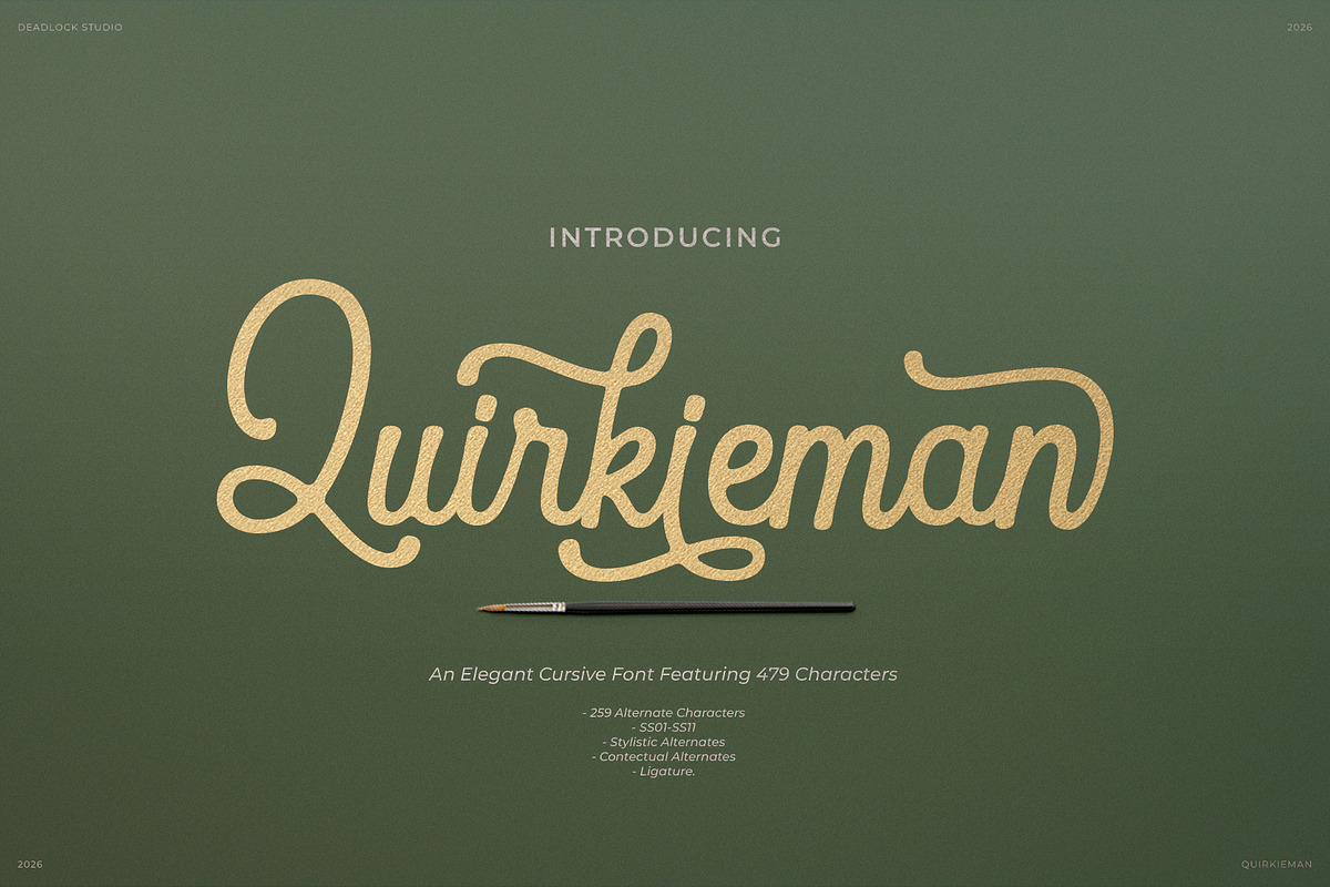 Quirkieman, a Handwritten Font by deadlock studio (Photo 1 of 10)