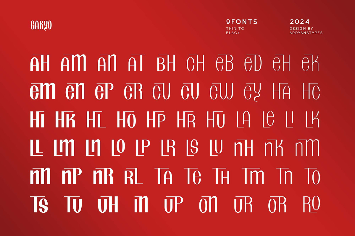 Gakyo - Modern Display, a Sans Serif Font by Ardyanatypes (Photo 11 of 12)