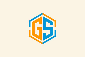 Initial GS Shield Icon Design Logo