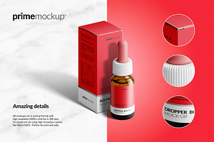 Dropper Bottle & Box Mockup