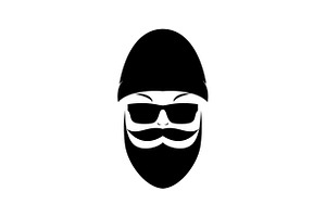 Cool Old Man Beanie And Beard Logo