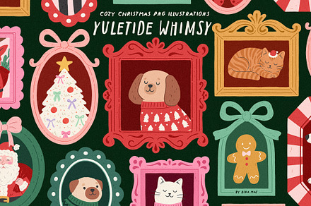 Yuletide Whimsy - PNG Illustrations