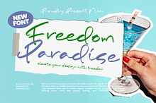 Freedom Paradise Handwritten Script