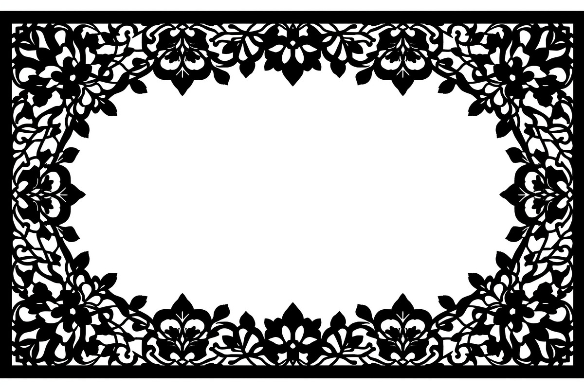 Elegant Floral Border Vector Design., an Illustration by Amazin_art (Photo 4 of 19)