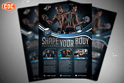 Gym & Fitness Flyer Template, a Flyer Template by Crosstown Design Co. (Thumbnail 1 of 5)