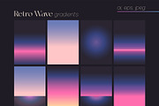 RETROWAVE 80s, 90s Synthwave Style, a Texture Graphic by Oksana Trygub (Thumbnail 8 of 15)