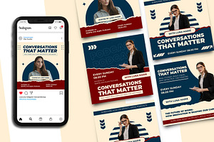 Podcast Instagram Post Template, a Social Media Template by Artnivora.Std