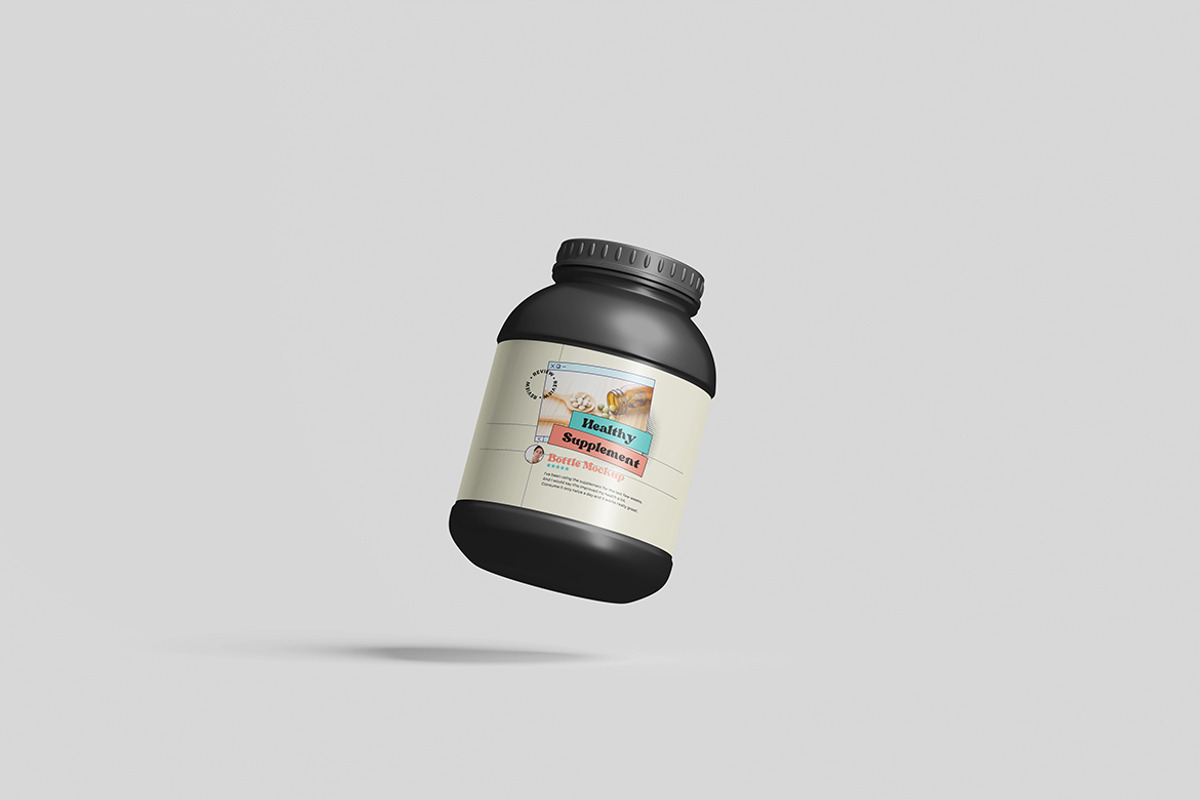 Supplement Bottle Mockup, a Packaging Mockup by MrLetters (Photo 3 of 5)