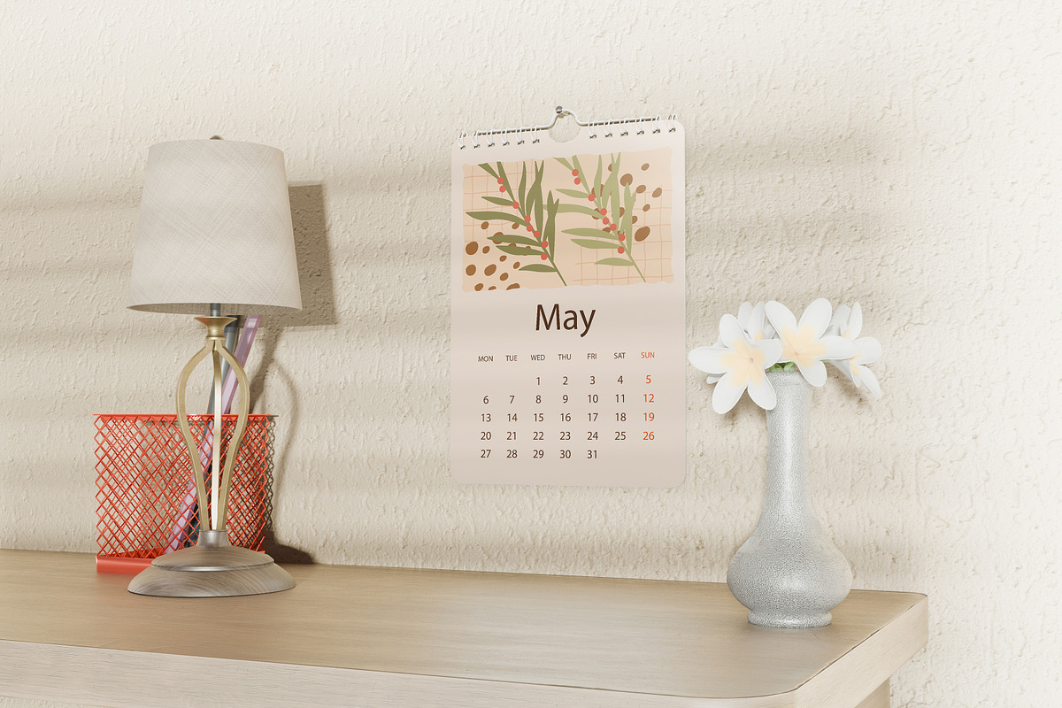 Calendar Mockup, a Poster Template by xavier_studio (Photo 3 of 5)